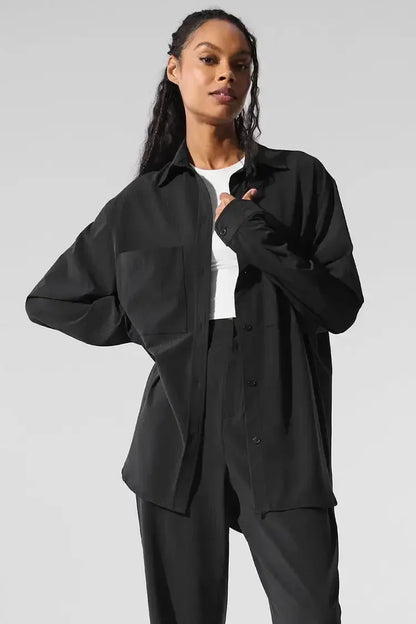 2025 AL Shirt Ladies Sport Fitness Sport Loose Comfortable pocket Shirt Jacket Fashion Versatile Summer Sun Protection shirt top