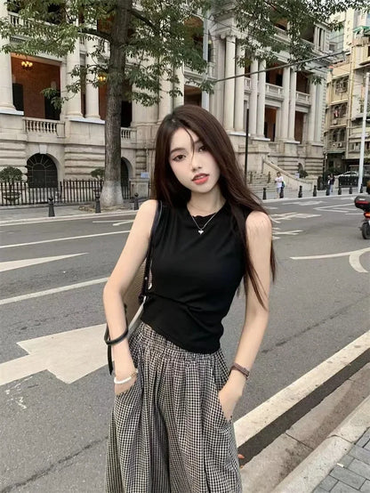 Summer Women's Fashion Slimming Cute Matching Set Conceal Meat Two-Piece Set Cool plus Size Age-Defying Chinese Brand