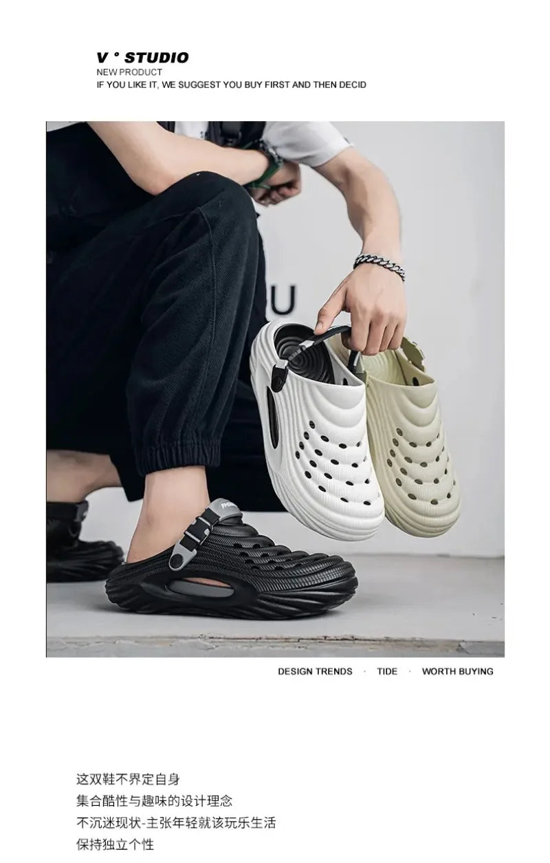 Summer Men Clogs Sandals Platform EVA Slippers High Quality Shoes Men's Sports Sandals Beach Outdoor Sandals Men Summer Shoes