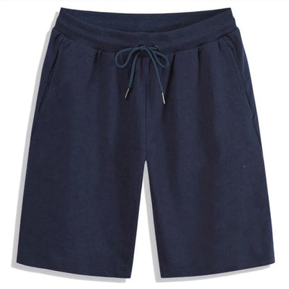 2024 Summer Men's Shorts Elastic Drawstring Shorts Joggers Loose Fitness Breathable Sports 5 Piece Solid Color Casual Pants