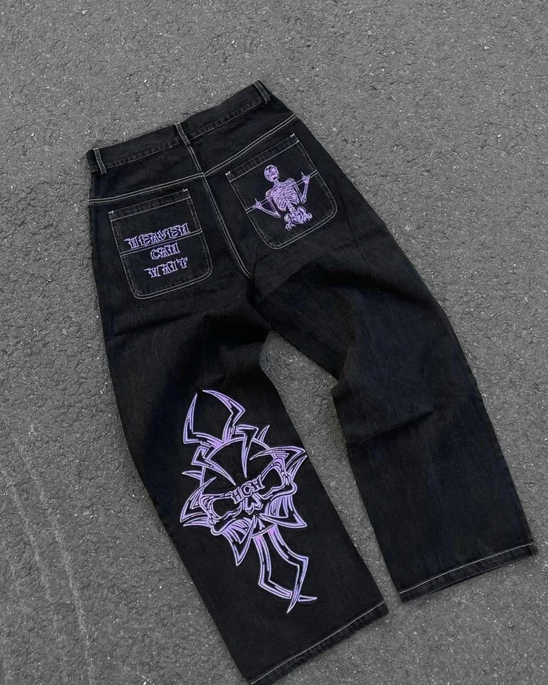 American Fashion Trend Selling Washed Jeans Women Men Y2K New Street Retro Joker Straight Wide Leg Pants Unisex Punk Loose Jeans