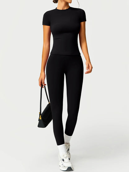 2PCS Yoga Suit Sports Set Women Quick-Drying Gym Set Women Tracksuit Running Workout Long Sleeve Sports Shirt Yoga Clothing
