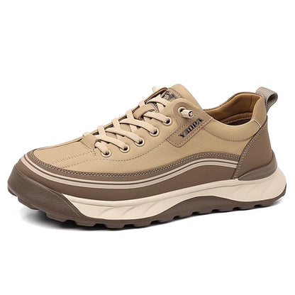 2025 High Quality Brand Men's Leather Casual Shoes Outdoor Hiking Shoes Anti Slip Wear-resistant Men's Hiking Shoes Breathable
