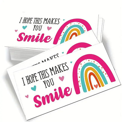 50pcs/pack I hope this makes you smile Decoration Card Shopping greeting cards Buy thank you cards for customers 2024 New