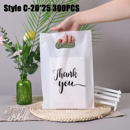 100/200/500pcs Thank You Gift Bags Plastic Candy Cookie Packaging Bag for Wedding Birthday Party Favors Small Business Supplies