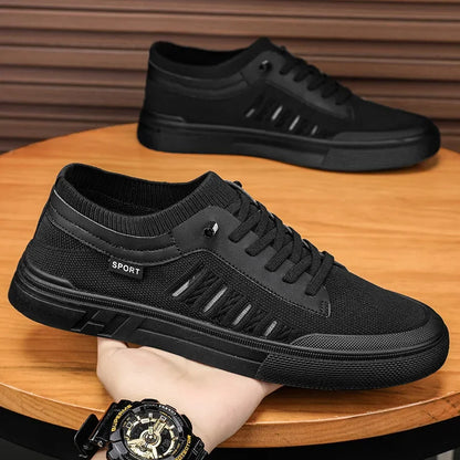 Summer Casual Sneakers for Men Breathable Loafers Lightweight Round Head Solid Colour Non-slip Flats Zapatillas Para Hombres