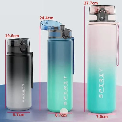 1 Liter Large Capacity Leak Proof Sports Water Bottle Colorful Plastic Cup Drink items Outdoor Travel Portable Gym Fitness Jugs
