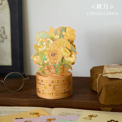 3D Pop UP Flower Greeting Cards Birthday Invitation Card Handmade Butterfly Thank You Postcard Wife Mom Girlfriend Teacher Gifts