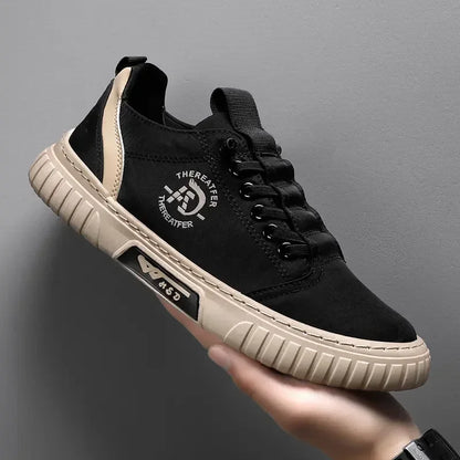 2025 Men Casual Shoes Breathable Black Sneakers Fashion Driving Walking Tennis Shoes for Male Skate Flats Zapatillas Hombre