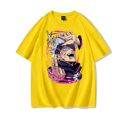 Anime Jujutsu Kaisen Printed Cotton T-shirts Women/Men Summer Short Sleeved Tee Shirts Round Neck Personalized Graphic Tops
