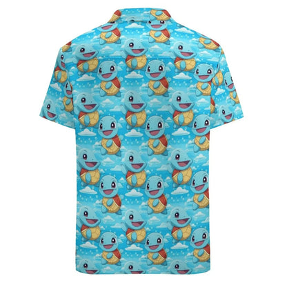 Summer Men's Shirt Cute Animal Print Short Sleeve Shirt Open button Lapel Men's Top Comfortable Casual Men's Shirts
