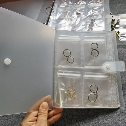 Anti-oxidation Jewelry Storage Albums Desktop Drawer Organizer BoxesTransparent Necklace Bracelet Ring Book Holder Jewelry Bag