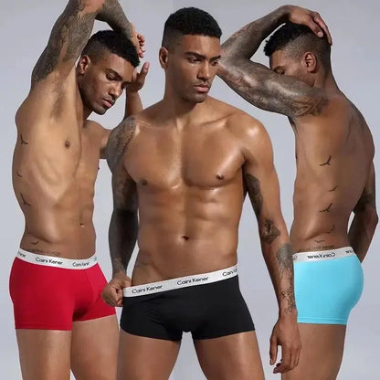 4/5Pcs/Men's Shorts Fashion Sexy Underwear Boxer Milk Silk Soft Fabric Men's Underwear Boxer Comfortable Breathable Boxer Shorts