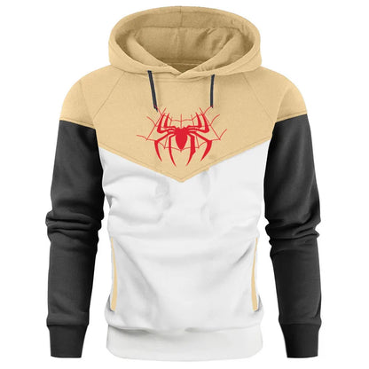 2024 Hip Hop Streetwear New Fashion Pattern Printed Panel Hoodie Casual Men's Hoodie Sweatshirt Fleece Top Pullover Harajuku