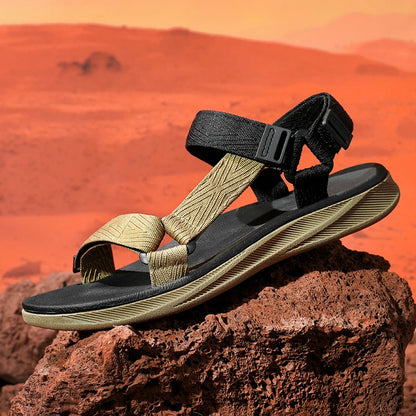 Summer Outdoor Wadable Sandals Man Arch Support Yoga Mat Insole Gladiator Open Beach Slippers Antiskid Durable Flat Men Shoe
