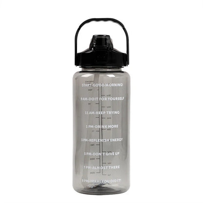 2 Liter Sports Water Bottle With Straw Men Women Fitness Water Bottles Outdoor Cold Water Bottlesc With Time Marker Drinkware1