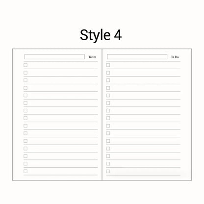 A5 A6 Loose Leaf Notebook Refill Spiral Binder Inner Page Diary Weekly Monthly Planner To Do List Line Dot Grid Inside Paper