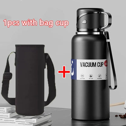 2L Thermal Water Bottle Large Capacity With Straw Stainless Steel Thermos Bottle Cold and Hot Water Bottle Sport Thermos Cup