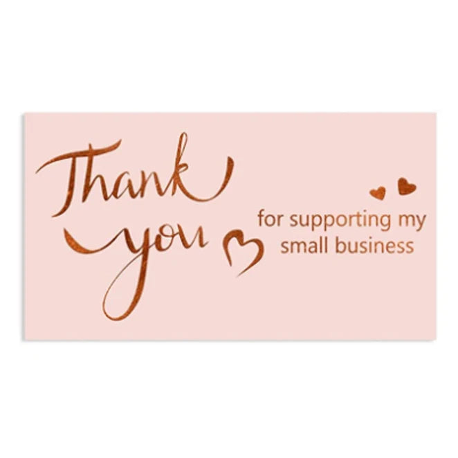 10-50pcs Black Bronzing Thank You Card Greeting Thank You Thank You For Your Order Business Greeting Cards Invitations Gift Card