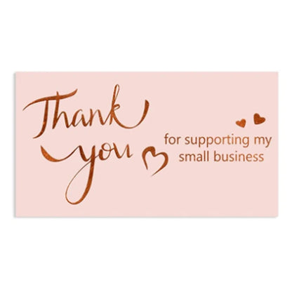 10-50pcs Black Bronzing Thank You Card Greeting Thank You Thank You For Your Order Business Greeting Cards Invitations Gift Card