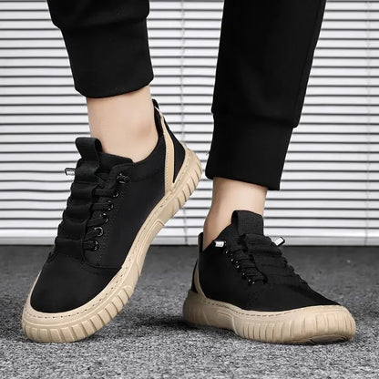2025 Men Casual Shoes Breathable Black Sneakers Fashion Driving Walking Tennis Shoes for Male Skate Flats Zapatillas Hombre