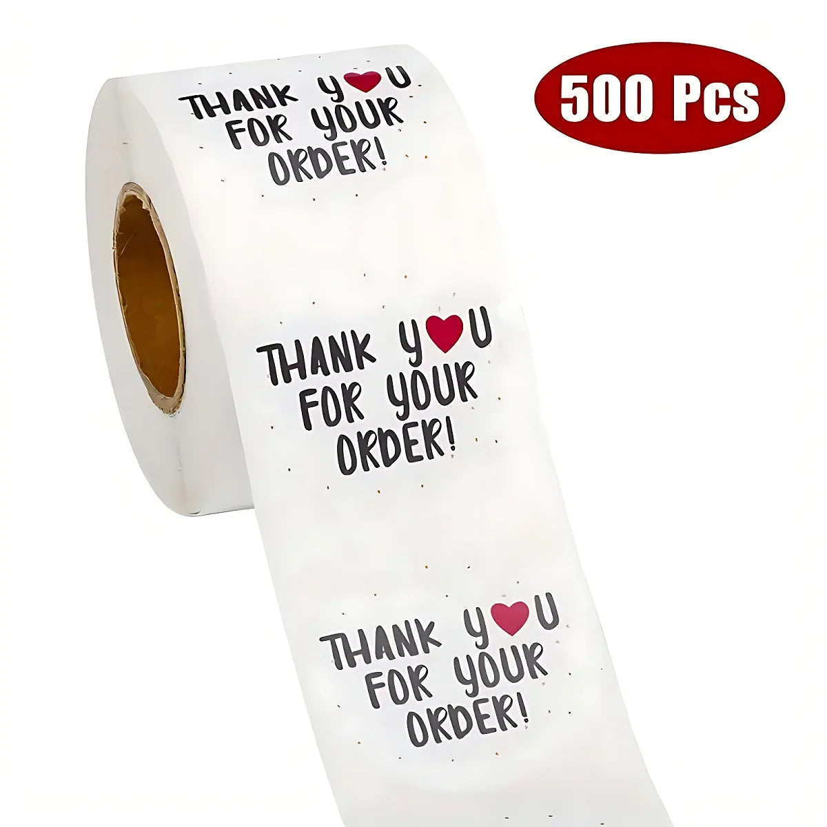 1roll 500pcs Thank You For Your Oder Sticker, DIY Small Business Online Store, Shop, Packing And Shipping Accessories