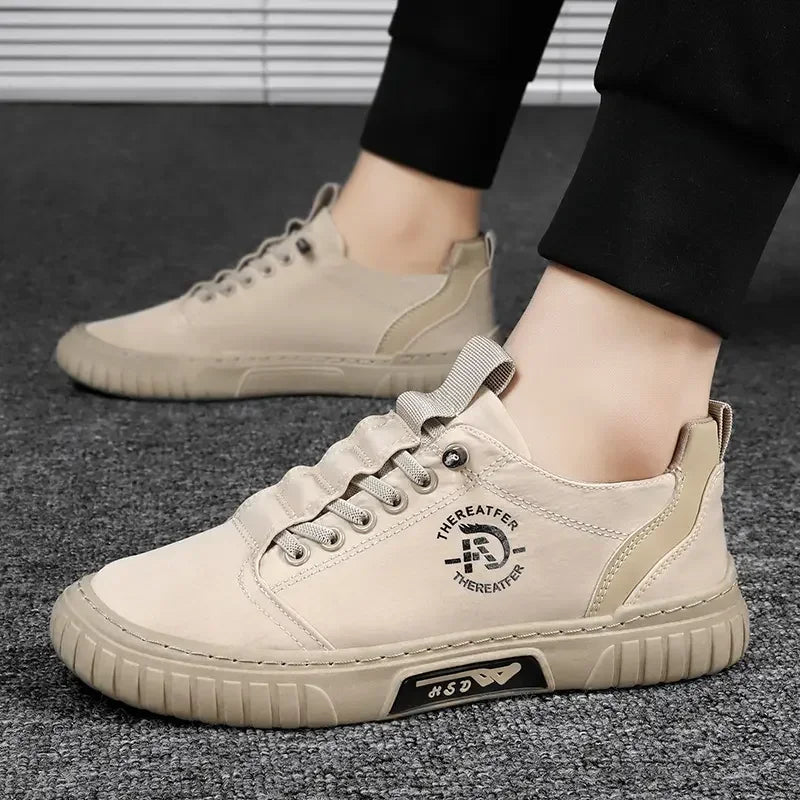 2025 Men Casual Shoes Breathable Black Sneakers Fashion Driving Walking Tennis Shoes for Male Skate Flats Zapatillas Hombre