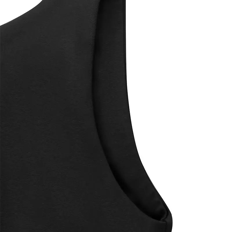 Black Sexy Women A-Line Dresses Summer New Fashion Zippers Tank Sleeve Mini Dress Elegant Female Backless Casual Slim Dresses