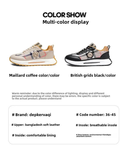 Summer New Anti-slip Wear-resistant Thick Bottom Increase Outdoor Comfort Couples Leisure Fashion Trend All Match Sneakers