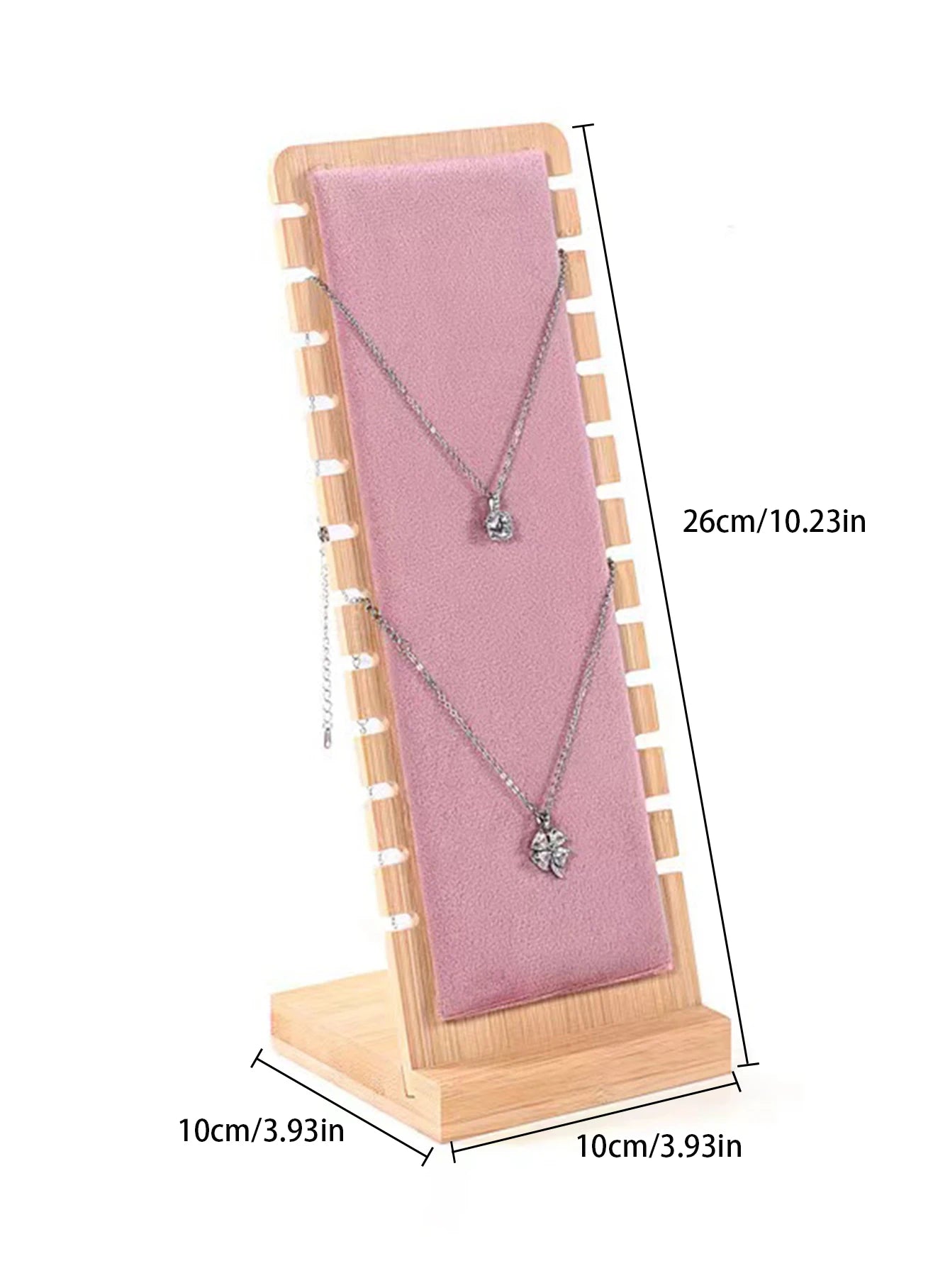 Bamboo Jewelry Display Stand Necklace Display Stand Wooden Multiple Necklace Easel Showcase Display Holder for Necklaces