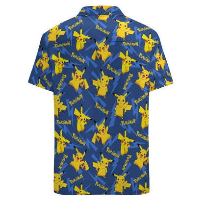Summer Men's Shirt Cute Animal Print Short Sleeve Shirt Open button Lapel Men's Top Comfortable Casual Men's Shirts