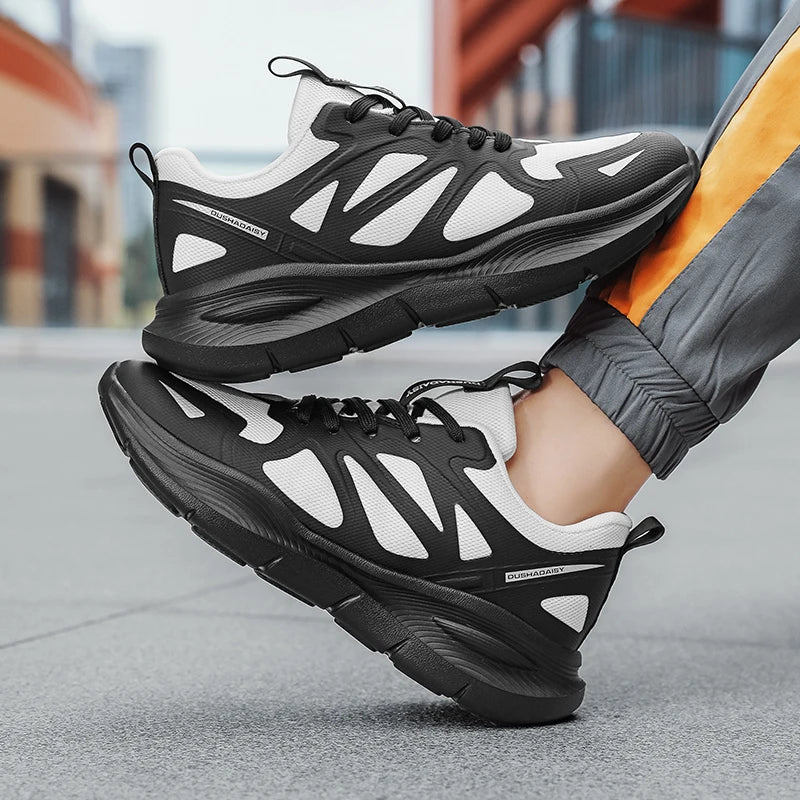 Unisex Summer Running Shoes Lightweight Men Women Fashion Sneakers Original Trainer Breathable EVA Elastic Lace Up Sports Shoes