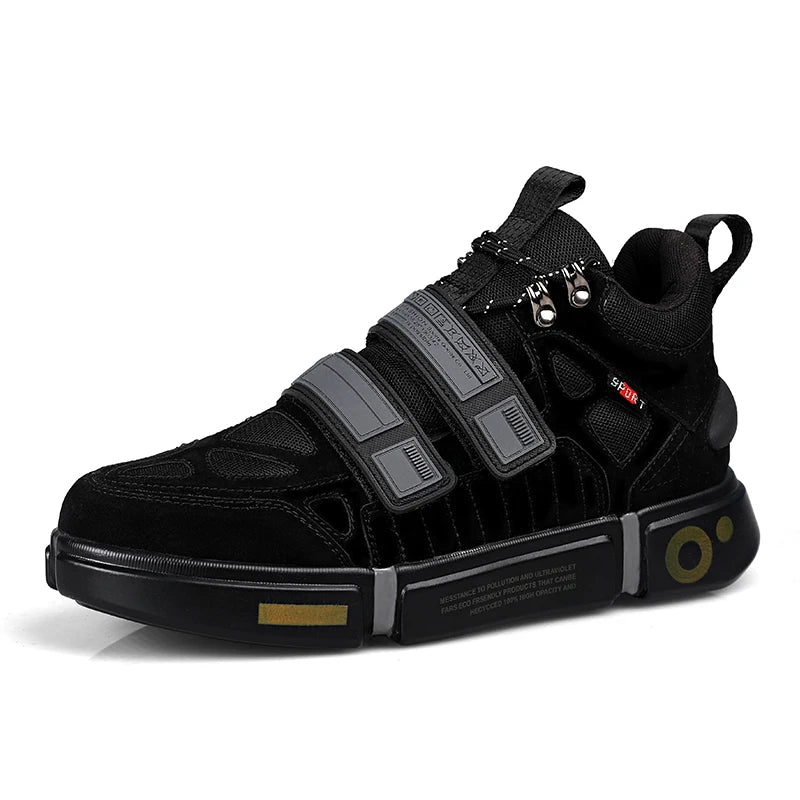 Wudao student couple sports board shoes Women's new non-slip thick soled sports shoes men ventilated Velcro casual shoes