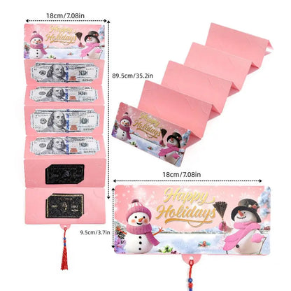 10-Slot Christmas Money Bag Christmas Surprise Party Money Box Card Clip Thanksgiving Birthday Gifts