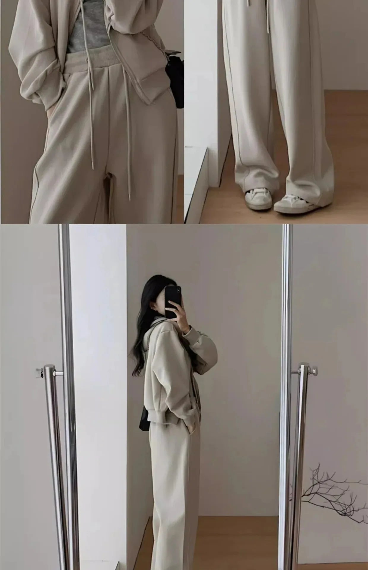 Autumn/Winter 2024 New Tea Matching Women's Clothing Set Plus Size Elegant Casual Salt System Sweatshirt Two-Piece Suit