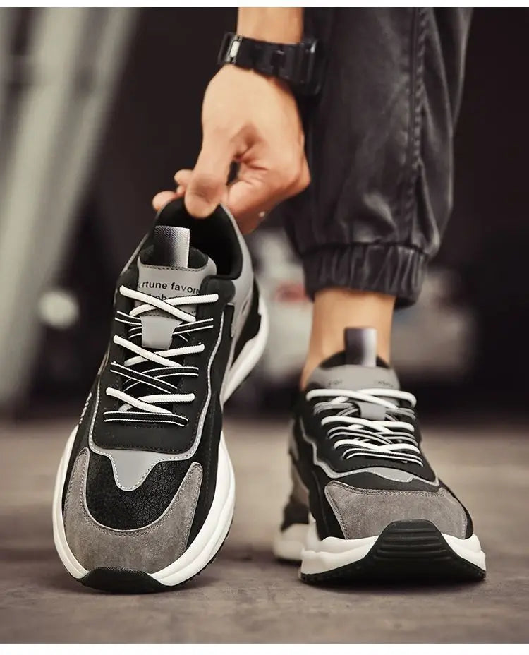 2025 Men's Four Seasons Outdoor Casual Walking Sneakers Breathable Fashion Hiking Shoes Non-slip Soft Bottom Skateboarding Shoes