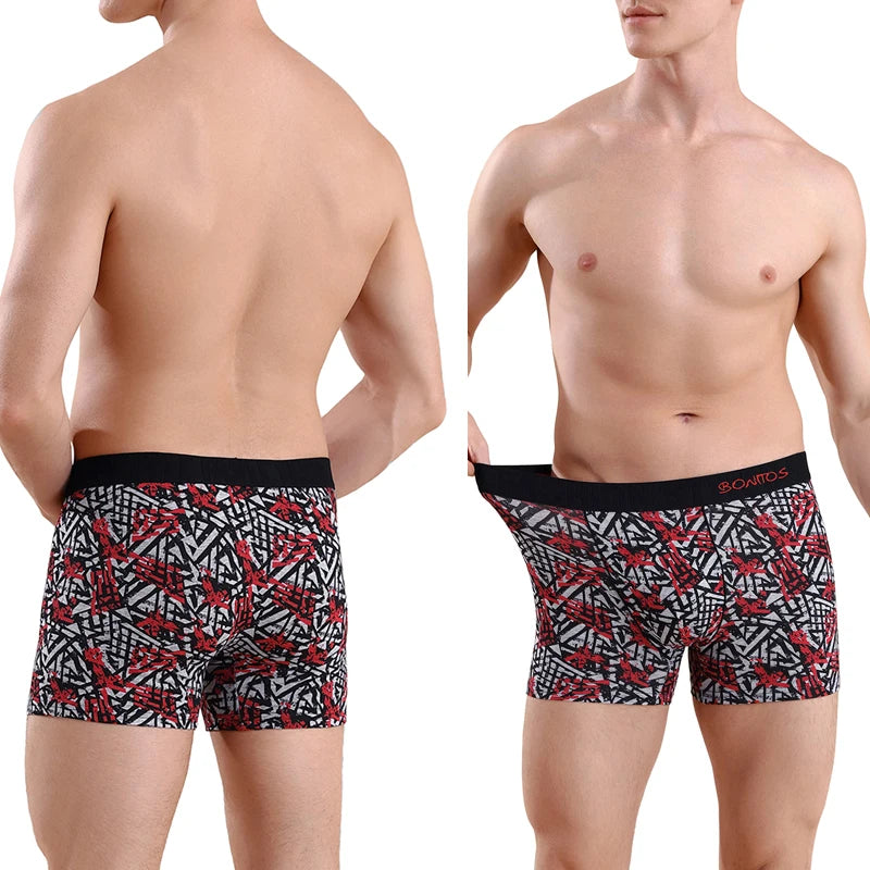 5pcs Men Underwear Print Boxers Men's Panties Camouflage Mens Underpants Cotton Male Boxershorts Sexy Man Trunks Gift