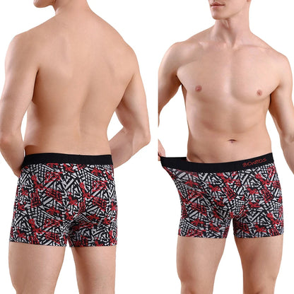 5pcs Men Underwear Print Boxers Men's Panties Camouflage Mens Underpants Cotton Male Boxershorts Sexy Man Trunks Gift