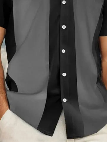 Striped Shirt For Men 3d Print Short Sleeve Hawaiian Shirt Beach Casual Shirts Men Clothing Loose Oversized Button Lapel T-Shirt