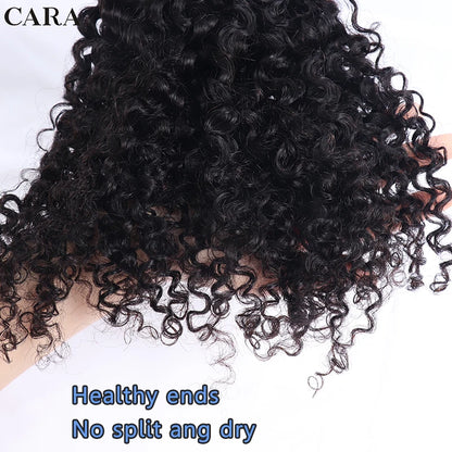 3C 4A Human Hair Bundles Mongolian Afro Kinky Curly Weave For Black Women Sassy Curl Virgin Human Hair 4 Bundles Natural Color