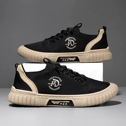 2025 Men Casual Shoes Breathable Black Sneakers Fashion Driving Walking Tennis Shoes for Male Skate Flats Zapatillas Hombre
