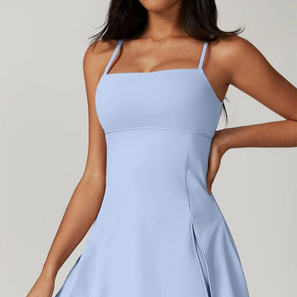 Sports Short Dresses Anti-Shine Breathable Women's Tracksuit Leisure Fitness Suits Running Golf Tennis Skirt Workout Clothing