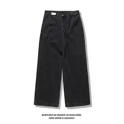 American Fashion Trend Selling Washed Jeans Women Men Y2K New Street Retro Joker Straight Wide Leg Pants Unisex Punk Loose Jeans