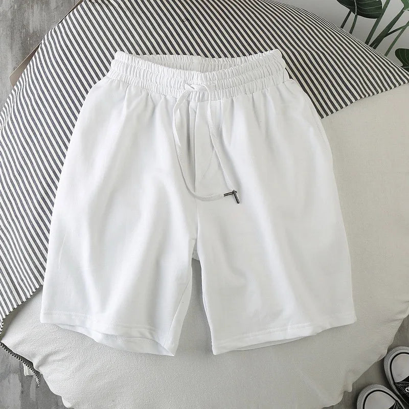 2024 New Men's Sports Shorts Fast Slow Run Breathable Quick-Dry Mesh Shorts Gym Fitnesssolid Color Polyester Casualwear
