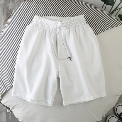 2024 New Men's Sports Shorts Fast Slow Run Breathable Quick-Dry Mesh Shorts Gym Fitnesssolid Color Polyester Casualwear