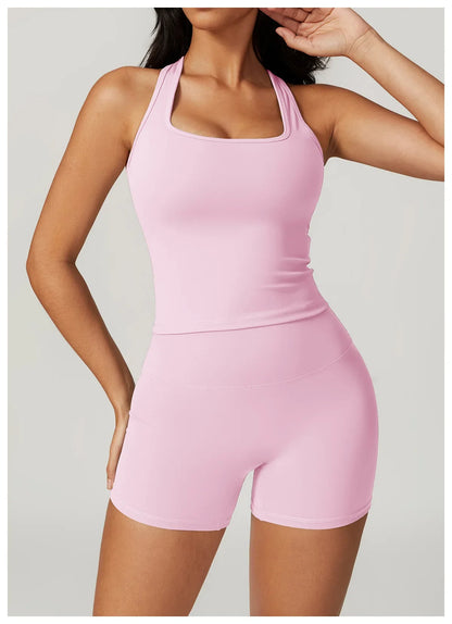 Beautiful Back Sports Undershirt Women Grinding Hair Tight Quick Dry Breathable Bra Leisure Running Fitness Tops Yoga Clothing