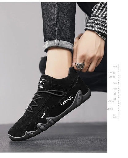 Ankle Boots For Men 2024 Spring Man Casual Sneakers Non Slip Khaki Work Mens Shoe Short Boots Loafers Lace Up Zapatillas Hombre