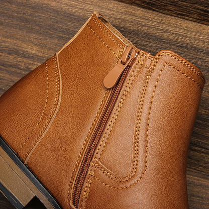 Boots For Men Fashion Brand Comfortable Ankle Leather Boots For Men #KD894