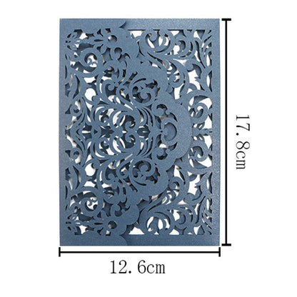 25 pieces Customize Peach Pocket Wedding Invitation, Gold Glitter Backing XV Birthday Envelope Shape Invite Thank You Card IC145