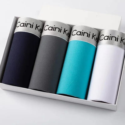 4/5Pcs/Men's Shorts Fashion Sexy Underwear Boxer Milk Silk Soft Fabric Men's Underwear Boxer Comfortable Breathable Boxer Shorts